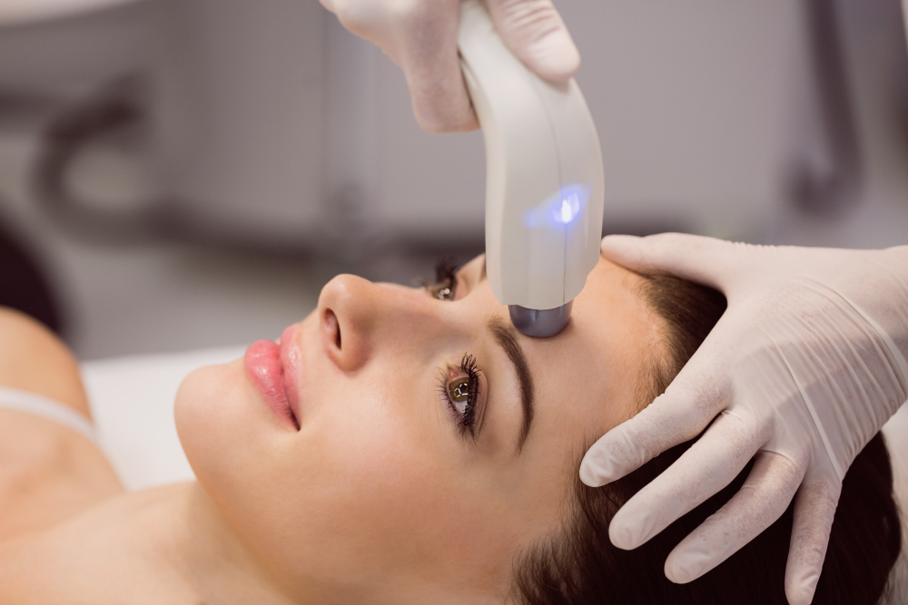 skin renewal with fractional laser treatment